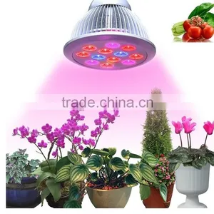XQD 9w Full Spectrum LED Grow Light E27 Lamp Bulb for Medical Flower Veg Plant thumbnail-1