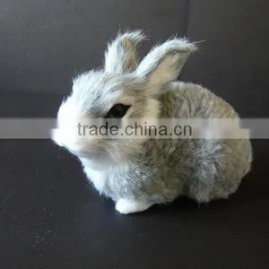 Horns Easter Bunny Furry Animal Taxidermy Decor Black Jackalope Rabbit thumbnail-4