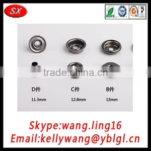 Guangdong Manufacturer Custom Made OEM Prong Snap Buttons, Aluminum Botton thumbnail-6