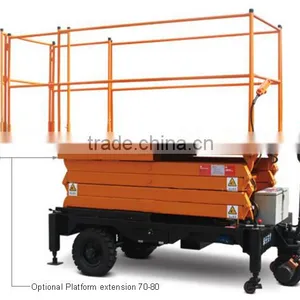Self Propelle Aluminum 6m - 16m Scissor Mobile Aerial Work Platform thumbnail-3