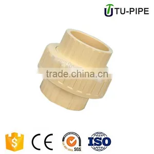 Industry Water Supply System Ivory Yellow CPVC Union Pipe Fittings thumbnail-1
