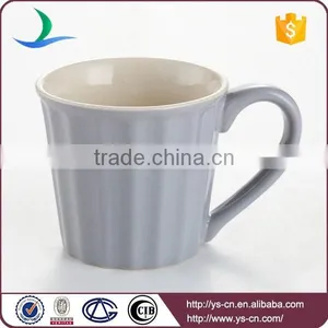 Ceramic Glazed Embossed Mugs With Handle Wholesale thumbnail-2