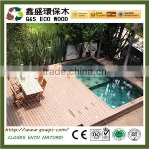 High Quality Wood Plastic Composite Decking HDPE Solid Outdoor Terrace Wpc Decking Floor thumbnail-1