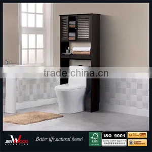 Over Toilet Design Space Winner Brown Finish Wooden Bathroom Storage Furniture thumbnail-1