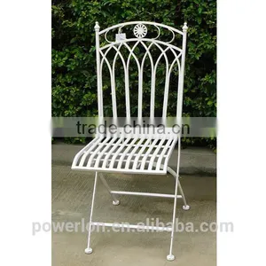Powerlon Vintage Wrought Iron Folding Patio Chair thumbnail-1