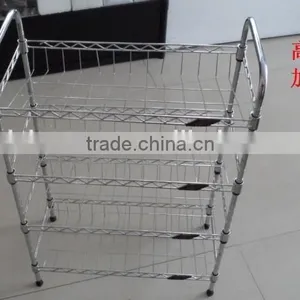 Metal Wire Shoe Rack Organizer Standing Storage Shelf thumbnail-4