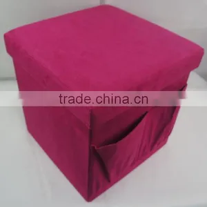 Store More Fuchsia Collapsible Foldable Seat Foot Rest thumbnail-1