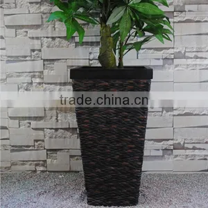 Different Style Home Garden Handmade Black Stone Molds Garden Resin Flower Pot thumbnail-5