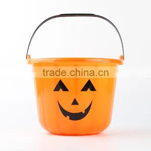 Pumpkin Pails ,Halloween Plastic Pumpkin Pail thumbnail-1