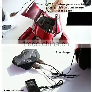New Arrival Cool Ironman Arm 1:1 Wearable MK7 Flashing Light Arm Gloves,Cosplay Costume Remote Control Gloves With LED Light thumbnail-5