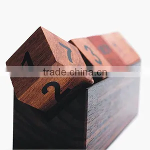 2017 Fashion Hot Sales Manually Wood Cube Calendar, Creative Calendar DIY Perpetual Calendar thumbnail-6