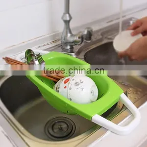 Wholesale Stock Kitchen Vegetable&Fruit Plastic Drain Basket Draining Rack thumbnail-1