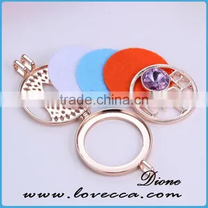 35mm Hope Coin Perfume Diffuser Necklace With 65cm Gold Chain thumbnail-3