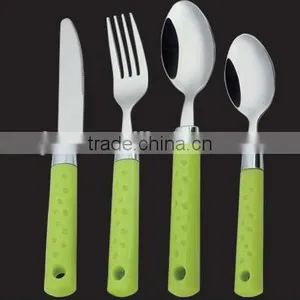 Stainless Steel Colored Plastic Handle Cutlery Set, Tableware Set thumbnail-5