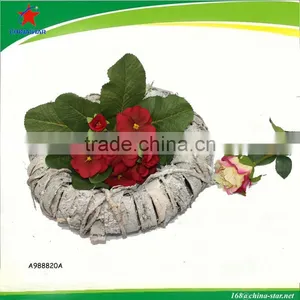 Birch Wreath With Bottom for Flower Holder thumbnail-1