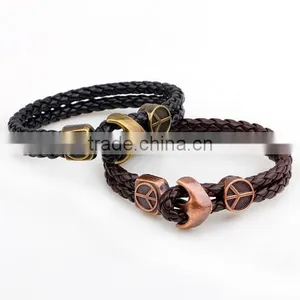 Fashion Bracelet Men Leather Bracelet Anchor Bracelet thumbnail-5