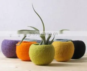 2017 China Hot Sale High Quality Handmade Promotional New Product Handmade Home Decoration Felt Decorative Pot Flower thumbnail-1