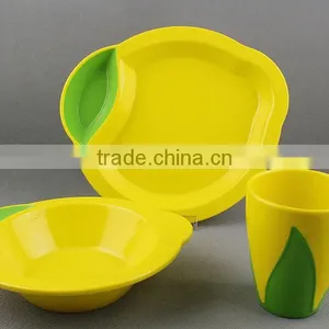 3pcs Foodgrade Melamine Kids Dinner Set Plastic Children Tableware ,mt1179 Melamine Tableware Sets thumbnail-1
