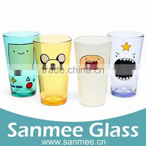 4PCS Gift Glass Adventure Time Face Pint Glass Set Drink Glassware thumbnail-1