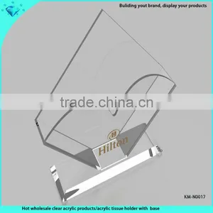 Hot Wholesale Clear Acrylic Tissue Holder With Base thumbnail-1