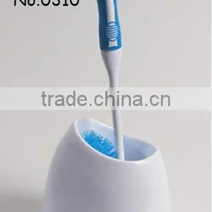 New Design Toilet Brush Plastic Cleaning Brush Sets With TPR Holder thumbnail-1