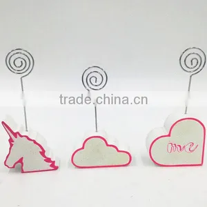 Wood and Iron Decoration Name Card Holder thumbnail-1