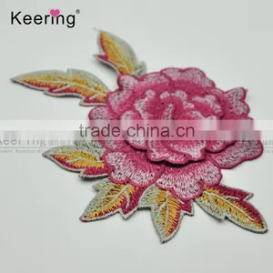 2017 New Arrival Designs Beautiful Embroidery Patch Flower Decorationgarment Accessories From Keering WEF-762 thumbnail-1