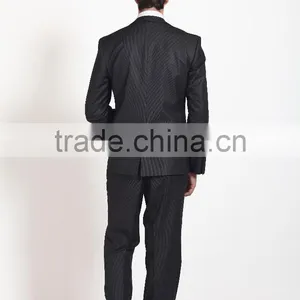 2015 Stripe Fashion 3 Pieces Slim Fit Business Suits for Man thumbnail-5