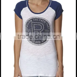Raglan Short Sleeve Womens T-shirt thumbnail-1