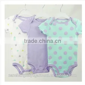 Wholesale 2017 Summer Baby Funny Plain Baby Rompers Cotton Clothing Rompers thumbnail-1