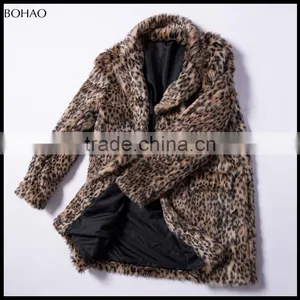 2017 New Fashion Thick Leopard Fake Fur Coat Women thumbnail-3