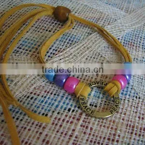 Fashion Suede Leather Cord Bracelet With Inspired Word Charm, Fashion Leather Bracelet Jewelry thumbnail-1