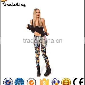 Girls in Sexy Leggings Photo Wholesale Custom Printed Cartoon Leggings for Women thumbnail-1