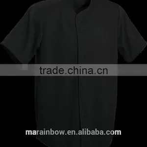 All Black Plain Baseball Jersey Wholesale Custom Baseball Jersey Full Button Blank Baseball Jersey thumbnail-1