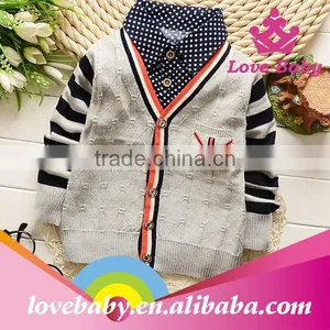 Wholesale National Flag Fake Two Pieces Infant Baby-boy-sweater-designs thumbnail-2