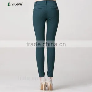 Elegant Women Casual High Waisted Slimming Pants With Side Pockets thumbnail-3
