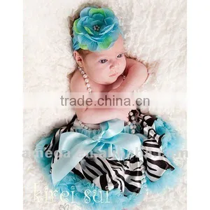 Newborn Baby Blue Zebra Printed Pettiskirt WR8B thumbnail-1
