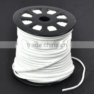 China Wholesale 2.5mm Wide White Velvet Cord for Necklace thumbnail-2