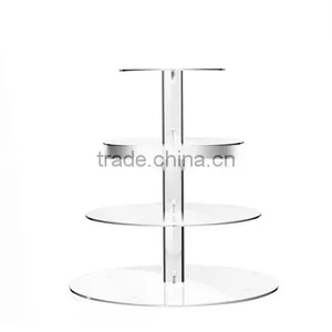 Four Tiers Acrylic Display Round Cupcake Stands thumbnail-1
