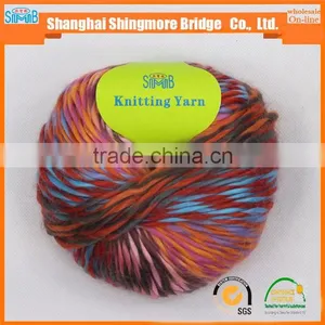 Yarn Supplier Cheap Wholesale High Quality Top Dyed 100 Acrylic 2 Ply Roving Yarn for Hand Knitting thumbnail-1