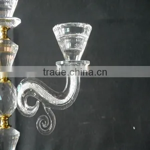 Wholesale Popular Glass Crystal Candle Holder for Party Decoration thumbnail-2
