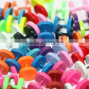 2015 China New Style Painting Body Jewelry Fake Ear Plugs Earrings Piercings thumbnail-1