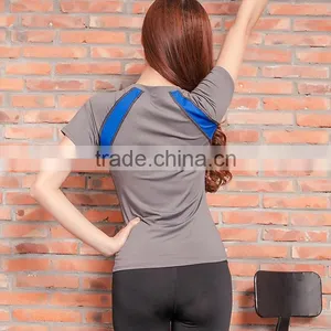 Women Beathable Elastic Dry Fit Fitness Tops thumbnail-3