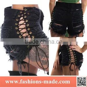 Wholesale Black Booty Women Sexy Bandage Summer Shorts thumbnail-1