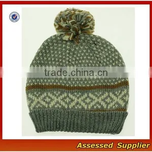 XJ01103/Men Fashion Beanie Knit Hat With Top Ball / Men Beane Knitting Hat thumbnail-2