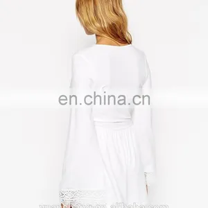 2015 New Design Women Fashion Lace Flare Sleeve Playsuit thumbnail-2