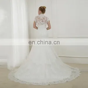 EBX-131 Detachable Jacket Lace Sweetheart Corset Lace Sequin Two Layers Skirt Lace Mermaid Bridal Wedding Dress thumbnail-2