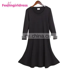 Wholesale Soft Long Sleeve Black Women Kimono Mini Dresses In Bulk thumbnail-1
