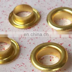 Gold Color 13mm Brass Metal Eyelets With Washer per Set for Shoes and for Clothes thumbnail-1