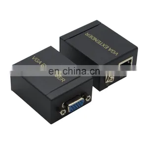 60M VGA Extender Repeater Adapter Over Single RJ45 Cat 5e Cat6 Network Cable Support 1080P Full 3D 1 Transmitter + 1 Receiver thumbnail-1